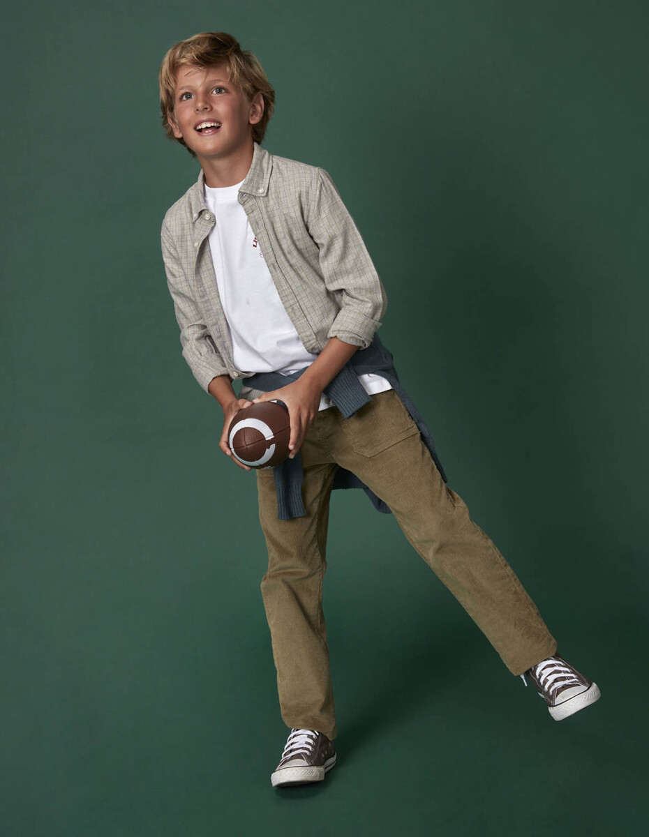 Pantalon Bolsillos Plaston - Verde Viejo 