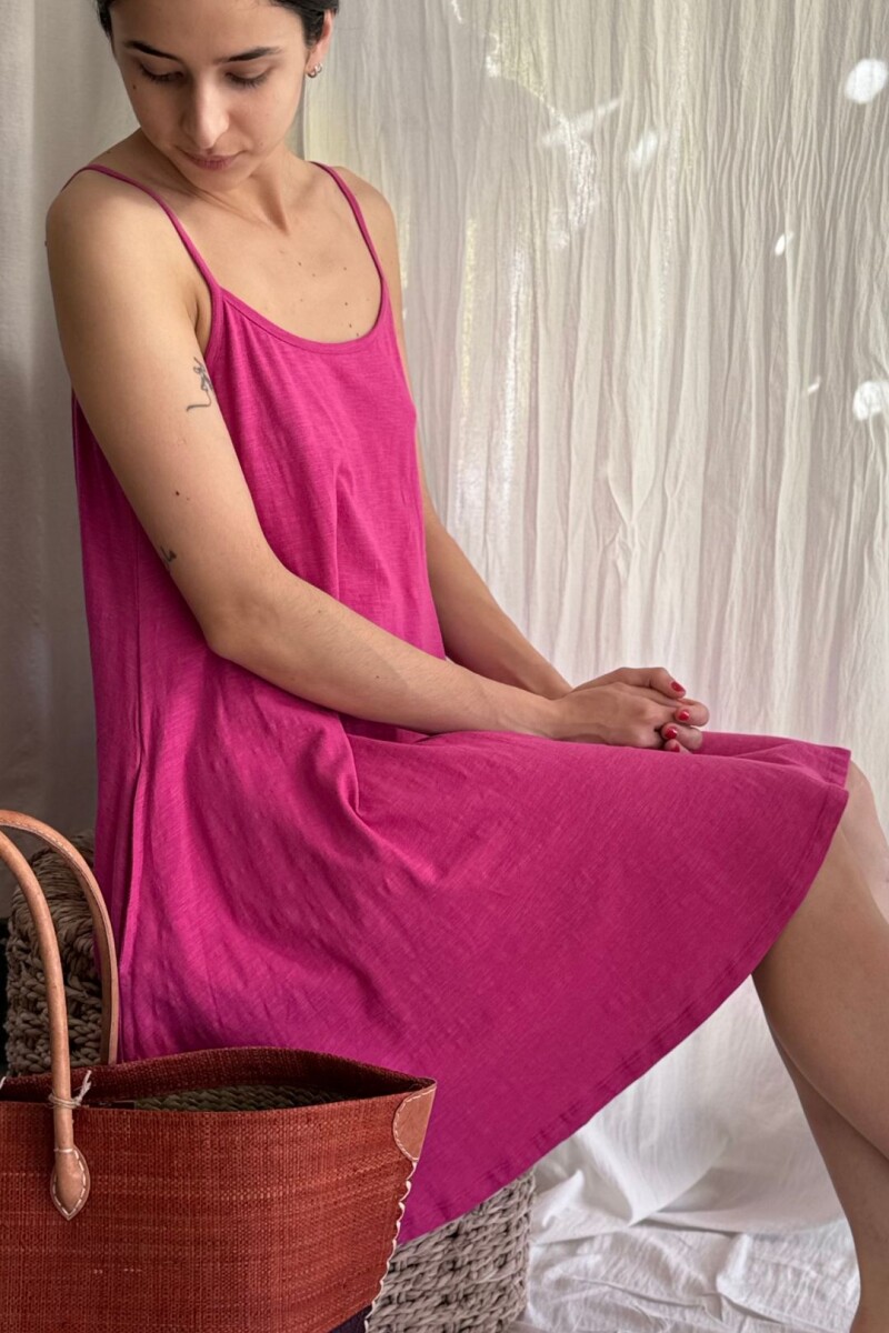 Vestido Corto Pe Fucsia