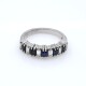 Anillo Oro Blanco 18K Con Brillantes Y Zafiros Anillo Oro Blanco 18K Con Brillantes Y Zafiros