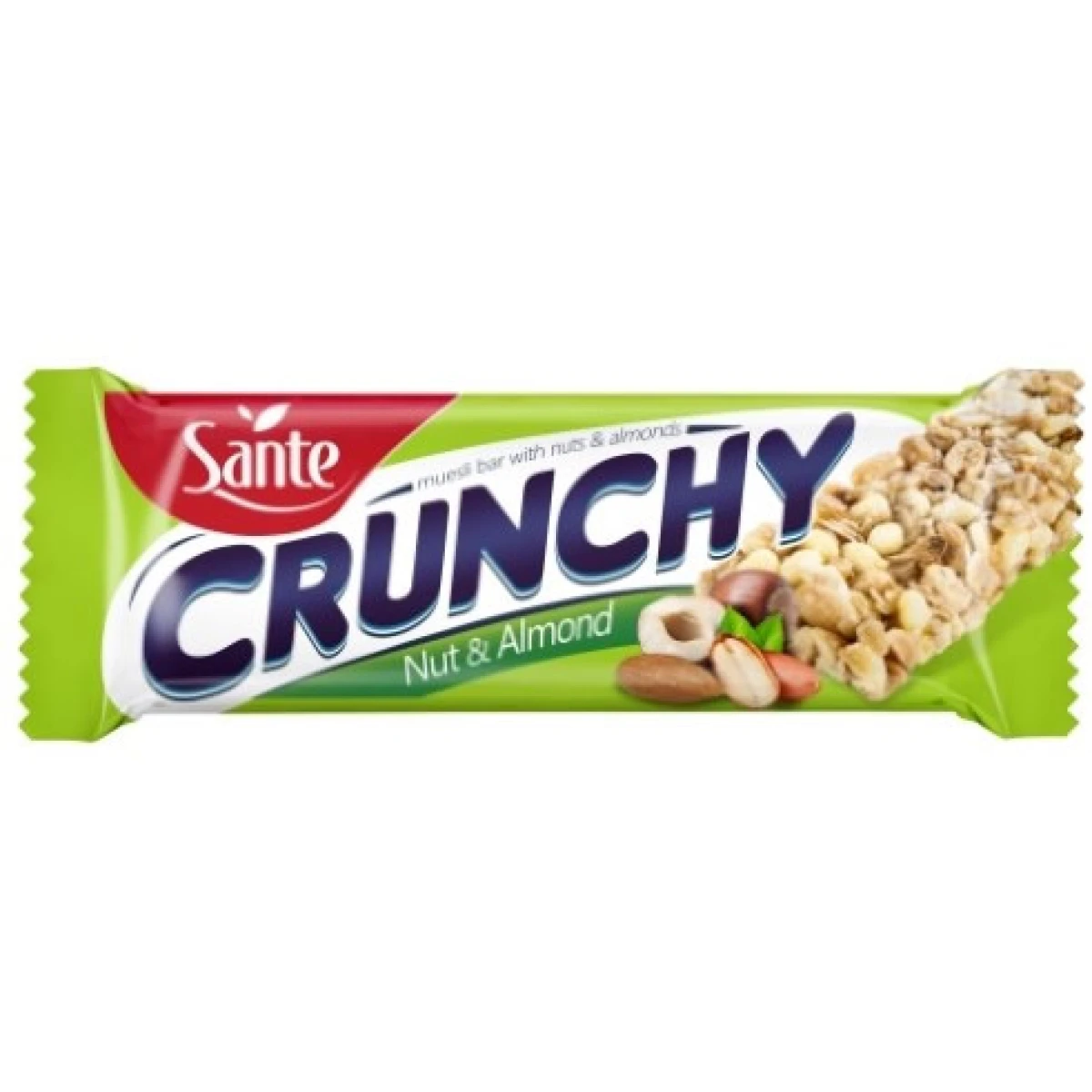 BARRA CEREAL CRUNCHY 40G NUEZ/MANI/AVELLANA/ALMENDRA 