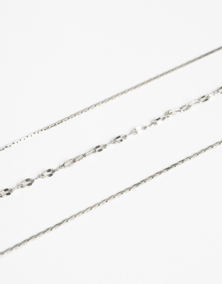 Pulseras Flexibles Sets Special Price Set De Pulseras Flexibles De Metal - Plateado Rodio