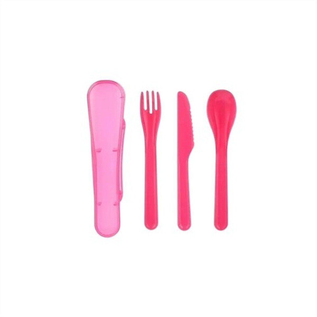 Cubiertos con estuche - Fucsia 
