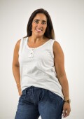 Musculosa básica de algodón BLANCA