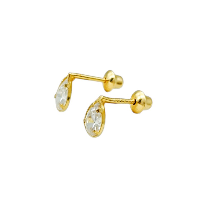 Abridores Gota-Oro 18k-Piedra Zirconia-AB9513 conpiedra