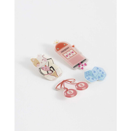 Set De Pines Acrílicos Combinacion Multicolor