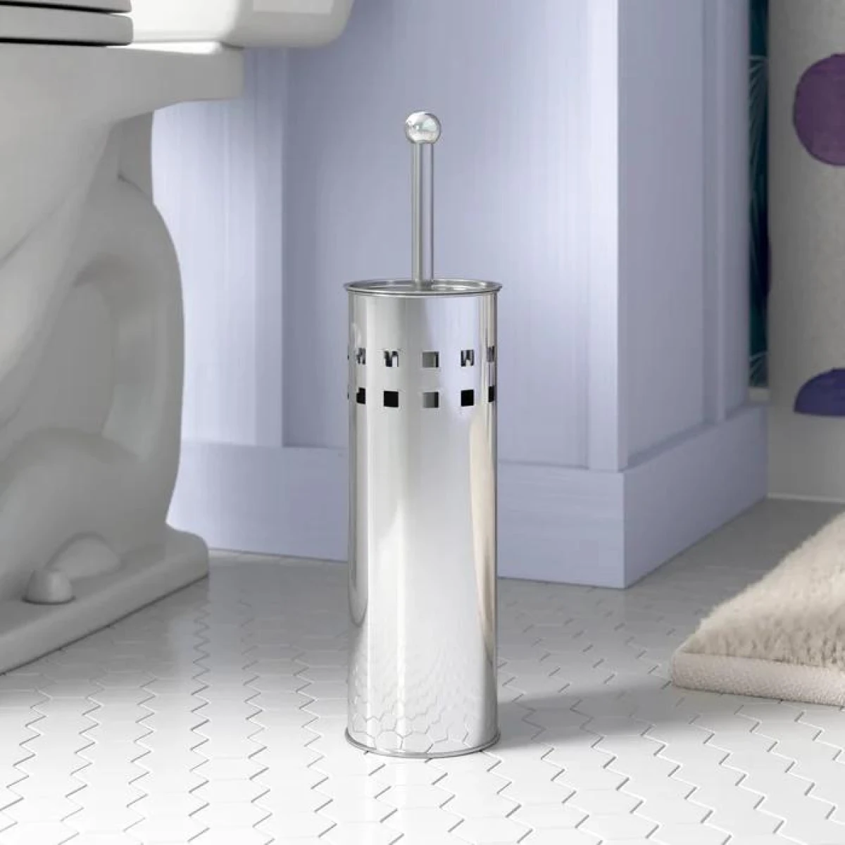 Cepillo Escobilla Inodoro Watter Resistente Acero Inoxidable 38cm Alto x Ø 10cm 