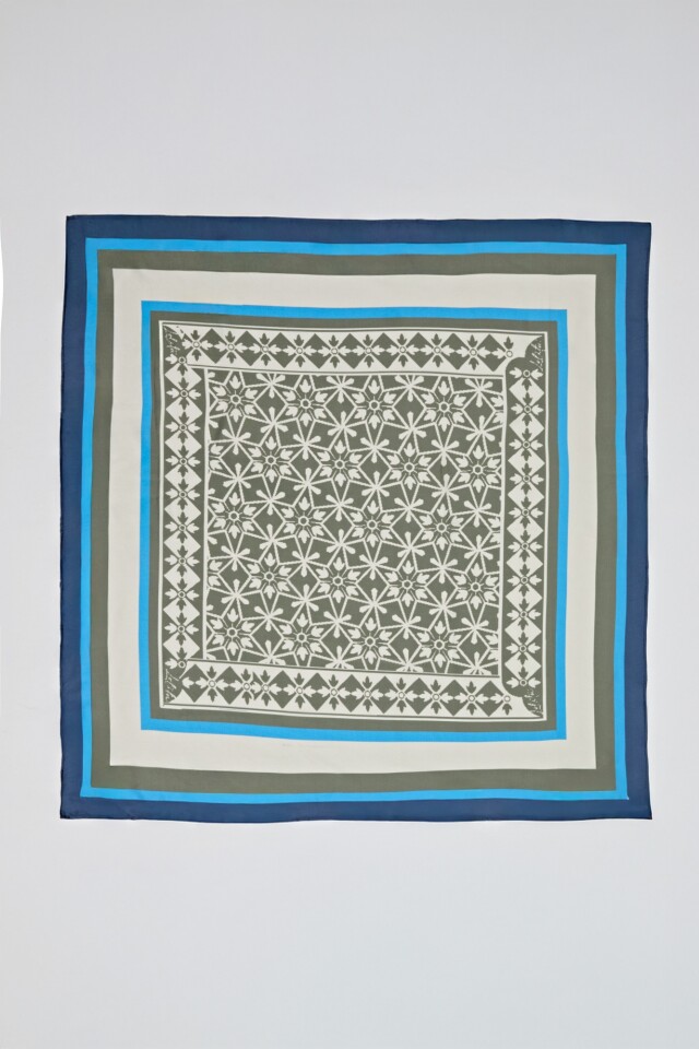 Pañuelo estampa Jade verde oliva