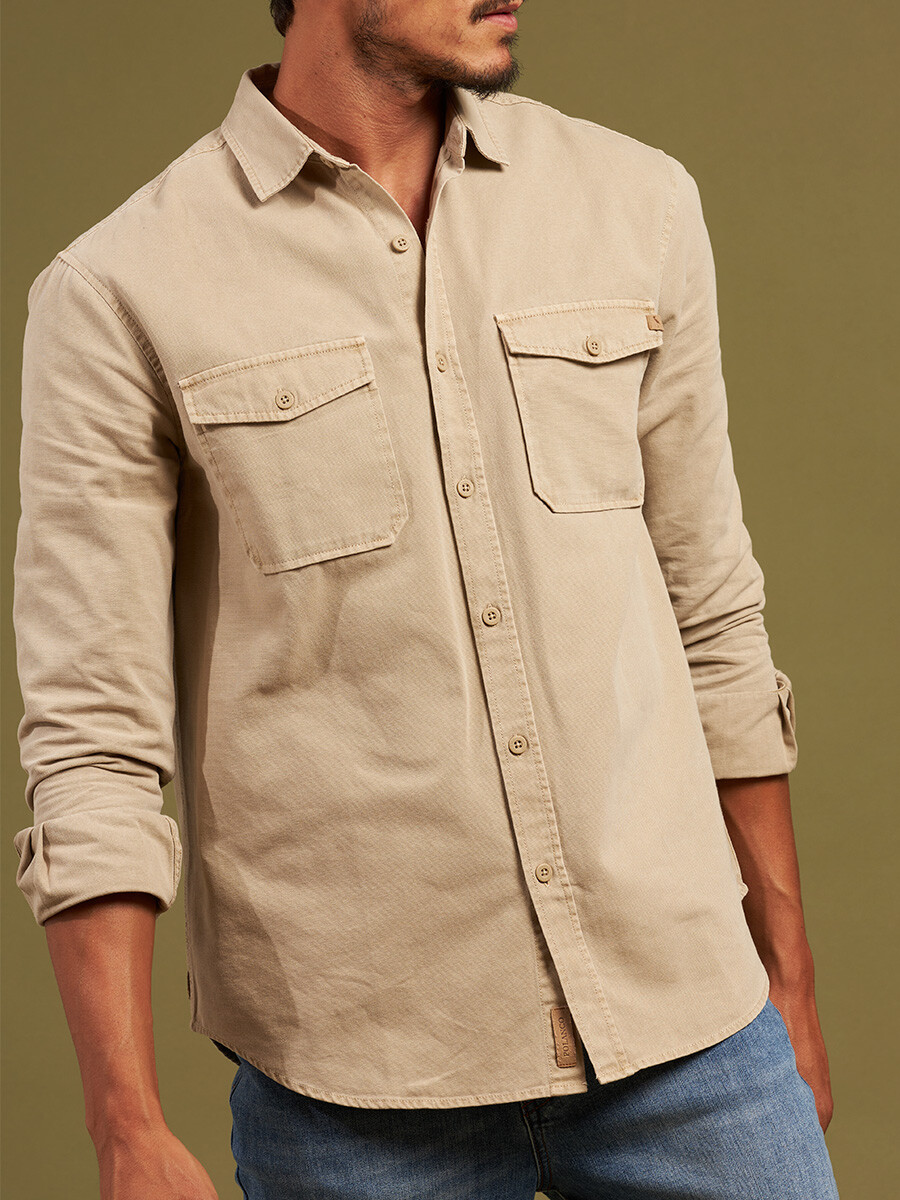 CAMISA CARDAL POLANCO - Marrón Claro 