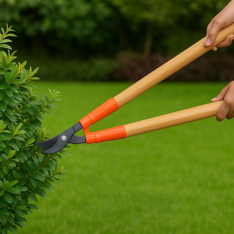 TIJERA PODAR CON MANGO LARGO 60CM TRAMONTINA NARANJA