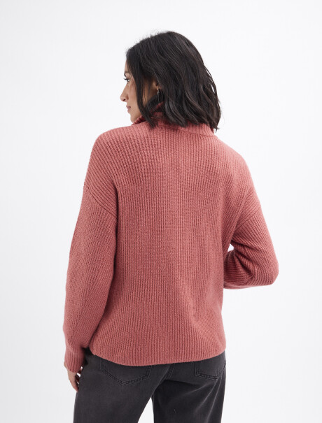 Buzo medio cierre Aurora ladrillo