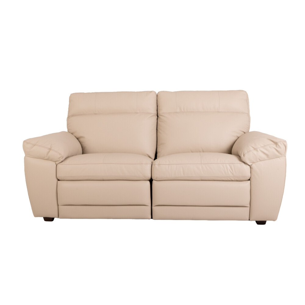 SOFÁ RECLINER 2 CUERPOS CUERO-100-NATURAL NATURAL-BEIGE IMPERIAL ARENA