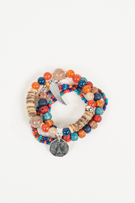 Pulsera Colores, X4 Piezas Estampado 1