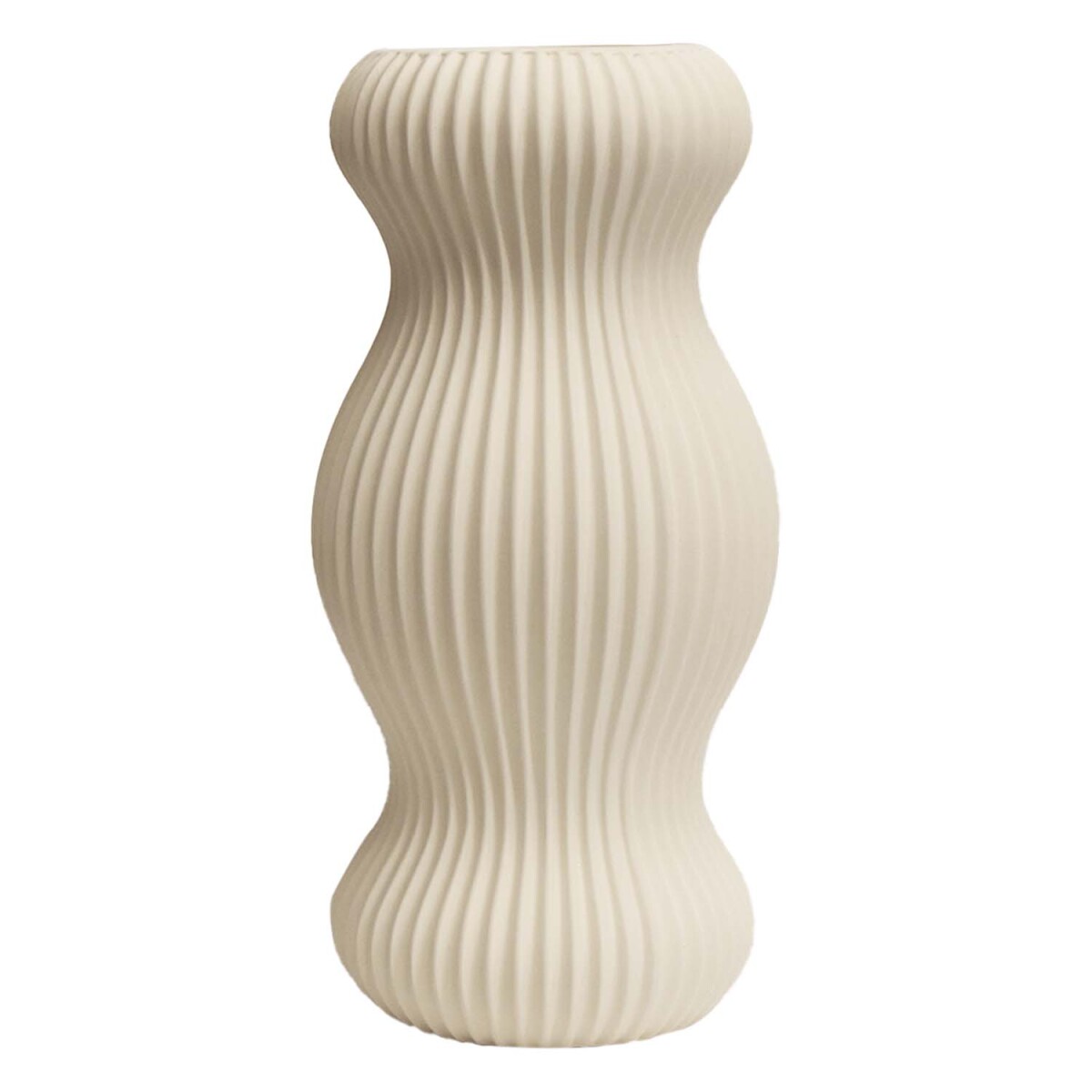 Florero Colección Ondine Decoración Hogar Oficina Ø14x27.5Cm - Natural 