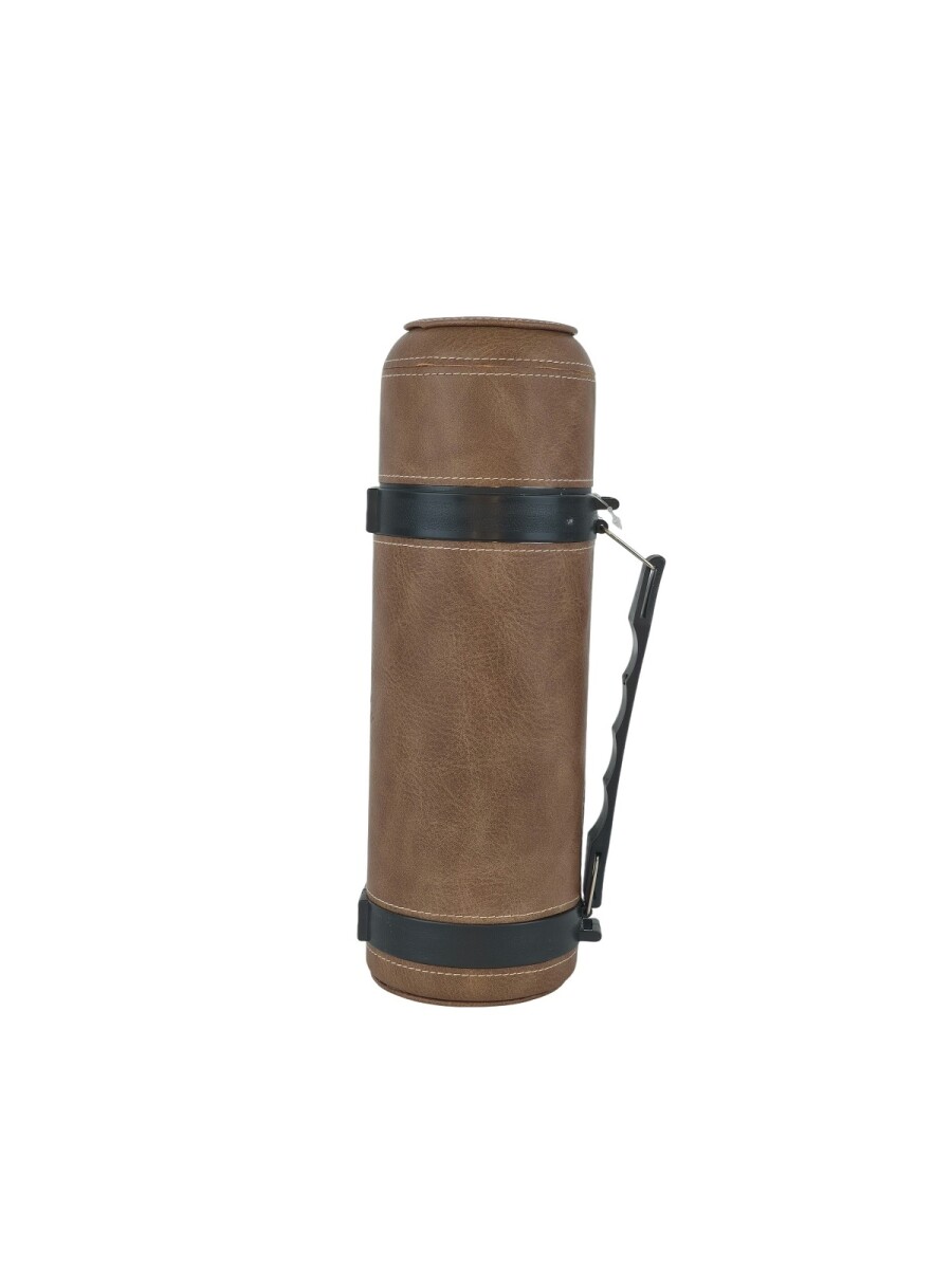 Termo de acero forrado 1 litro - Marron 