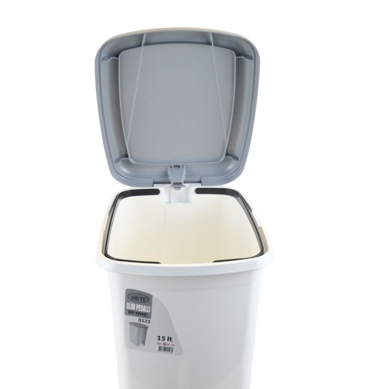 Tarro de residuos 15L con pedal BLANCO