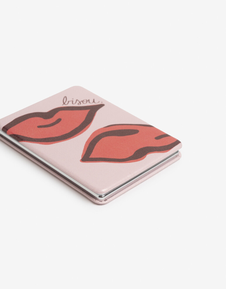 Espejos de cartera Espejo Plegable De Pu - Rosa Polvo