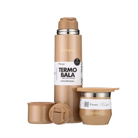 kit termo 750ml bala + mate oro 001