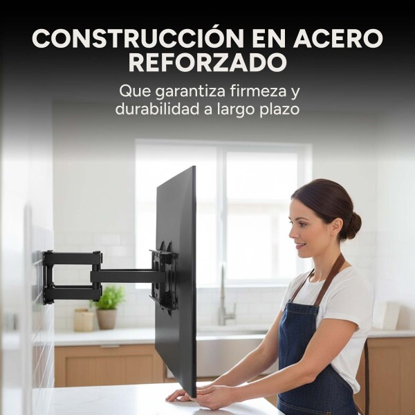 Soporte De Pared Doble Brazo Acero Tv De 37" - 80" Brateck Color Negro