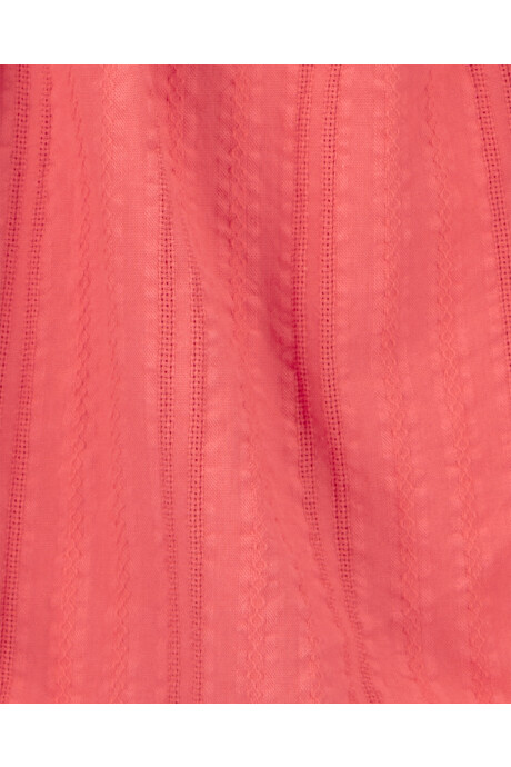 Body de tela seersucker de algodón, coral Sin color