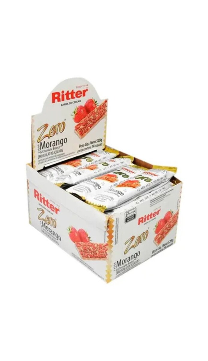 CEREAL BARRITA RITTER ZERO MORANGO C/CHOCO 25GRS DISPLAY X24 
