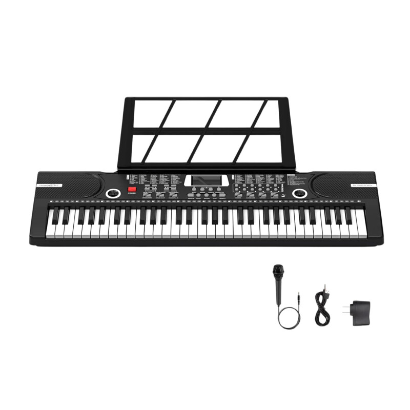 Teclado musical electrónico Órgano instrumento 61 teclas micrófono Teclado musical electrónico Órgano instrumento 61 teclas micrófono