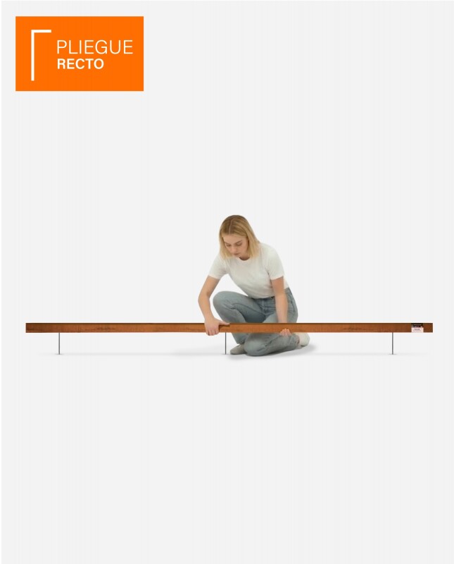 Fleje Separador Pliegue Recto 90° 4cm x 3cm x 2.4m - Acero Corten 2mm