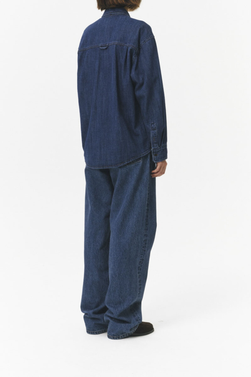 Camisa denim Azul