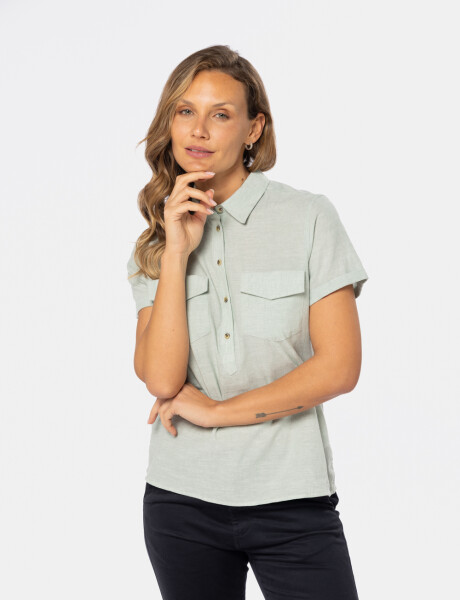 CAMISA DE LINO Verde