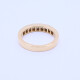 Anillo medio sin fin oro 18k engarce carril con brillantes. Anillo medio sin fin oro 18k engarce carril con brillantes.