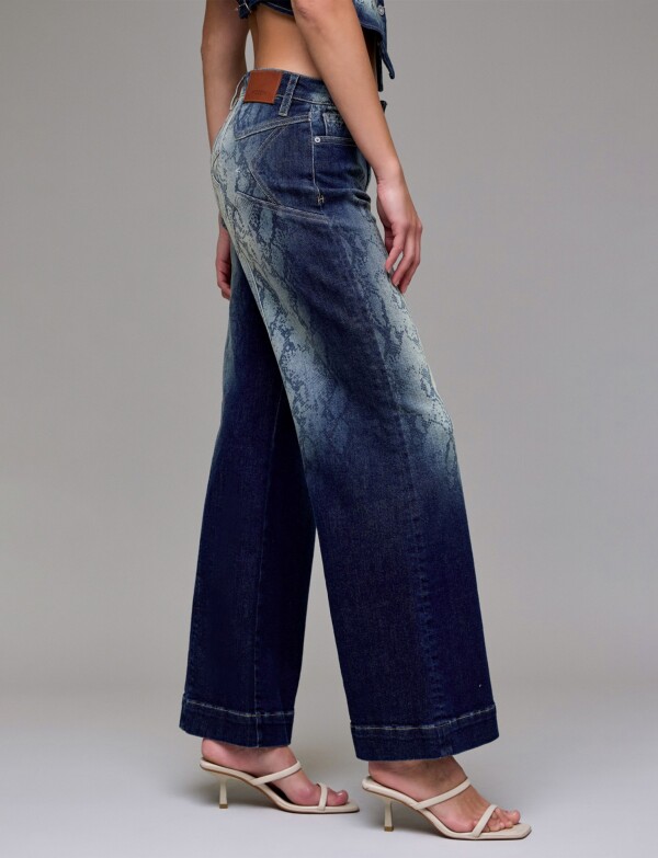 Jean Wide Leg & Estampado Serpiente JEAN