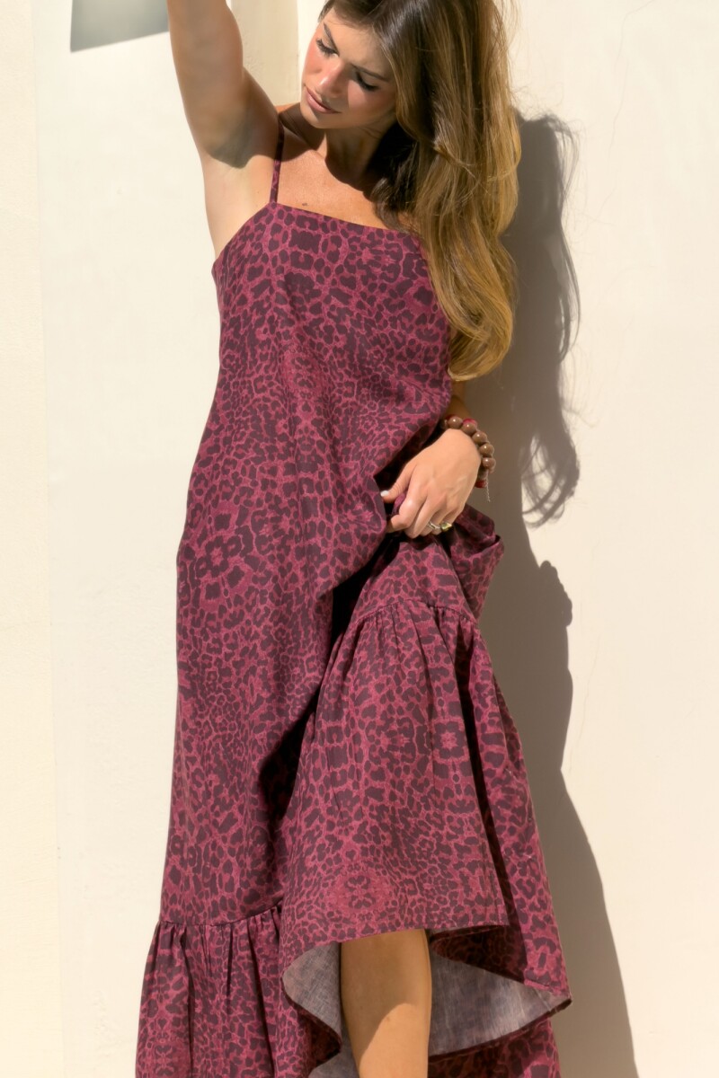 VESTIDO JIMENA MAXI ROUGE WILD CHEETAH VESTIDO JIMENA MAXI ROUGE WILD CHEETAH