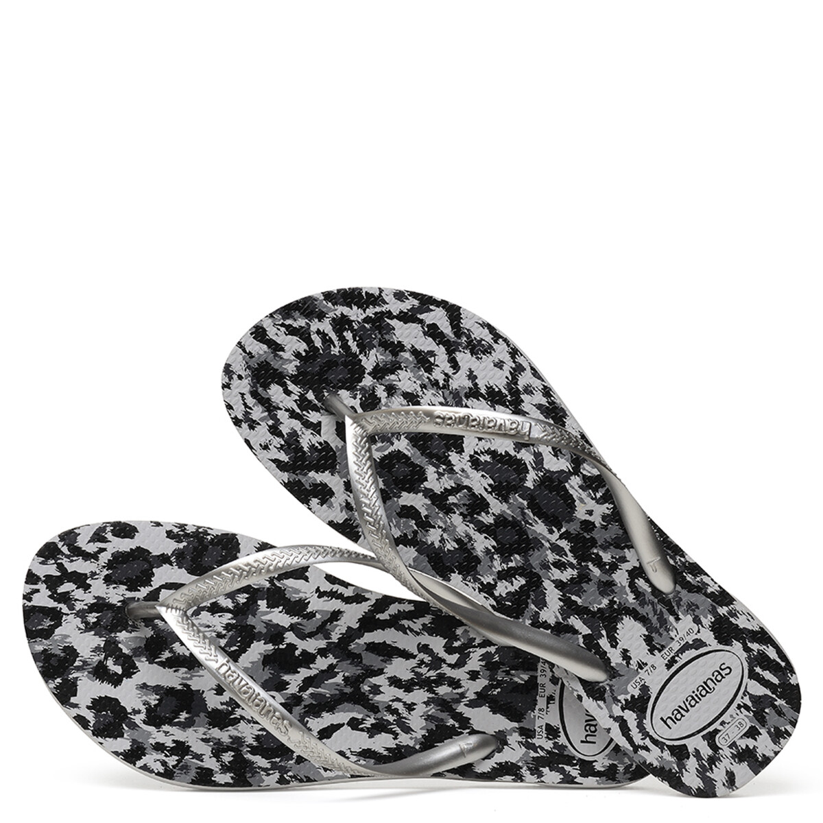 Sandalia de Mujer Havaianas Slim Animals - Gris - Blanco Hielo 
