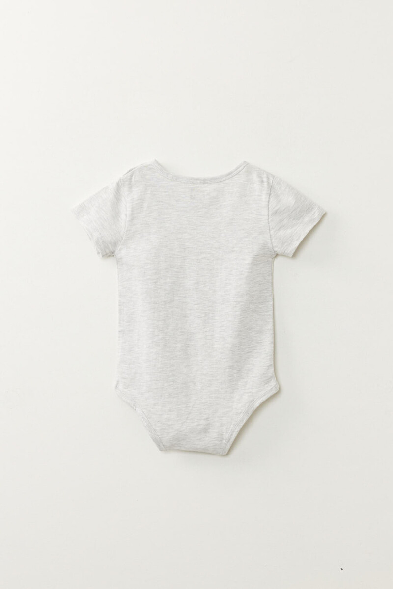 Body manga corta Grogu Gris