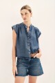 CAMISA MELI TENCEL Azul