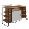 Desayunador 131X60X88 con repisa/puetras ARENA y estantes MIEL Desayunador 131X60X88 con repisa/puetras ARENA y estantes MIEL