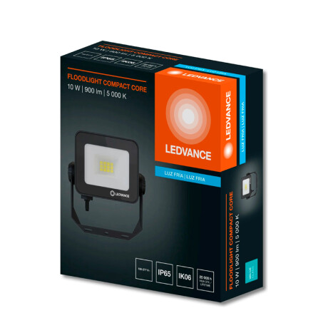 FOCO LED LEDVANCE OSRAM COMPACT IP65 10W 3000K - NEGRO Foco LED LEDVANCE OSRAM Compact IP65 10W Negro Luz Fría