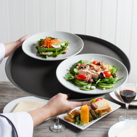 Bandeja de Mozo de Fibra de Vidrio Negro 49.5 cm Bandeja de Mozo de Fibra de Vidrio Negro 49.5 cm