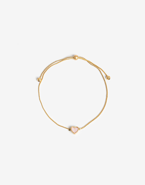 Pulseras Flexibles Perla Pulsera Flexible Corazón Nácar - Dorado Oro Amarillo