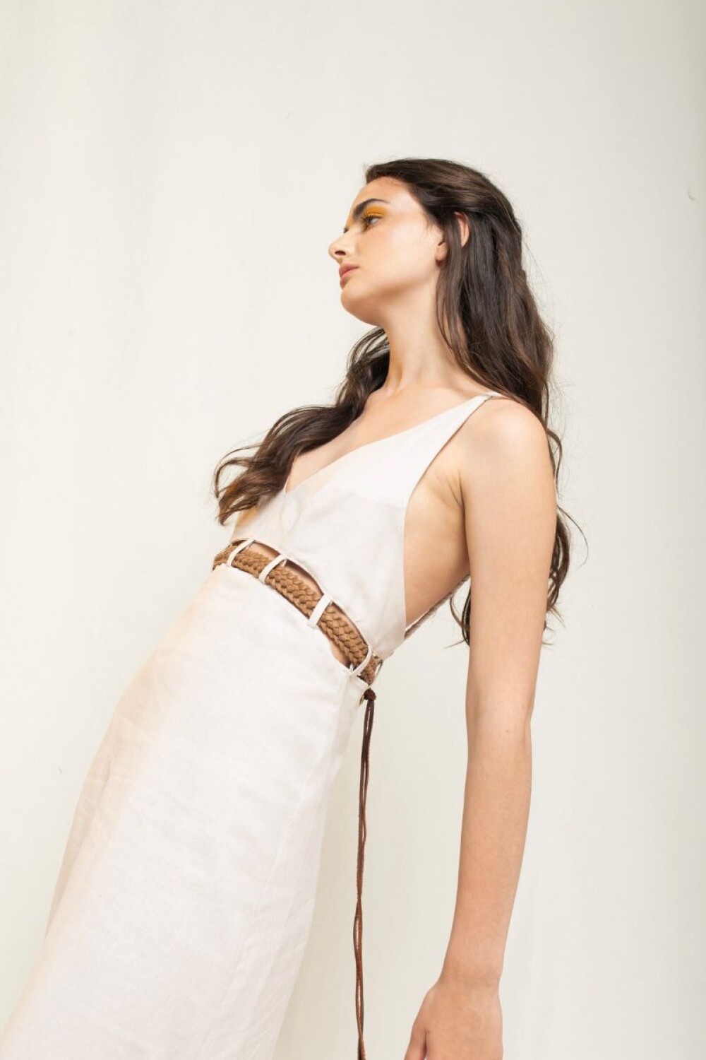 Vestido Talabartero Casual Beige