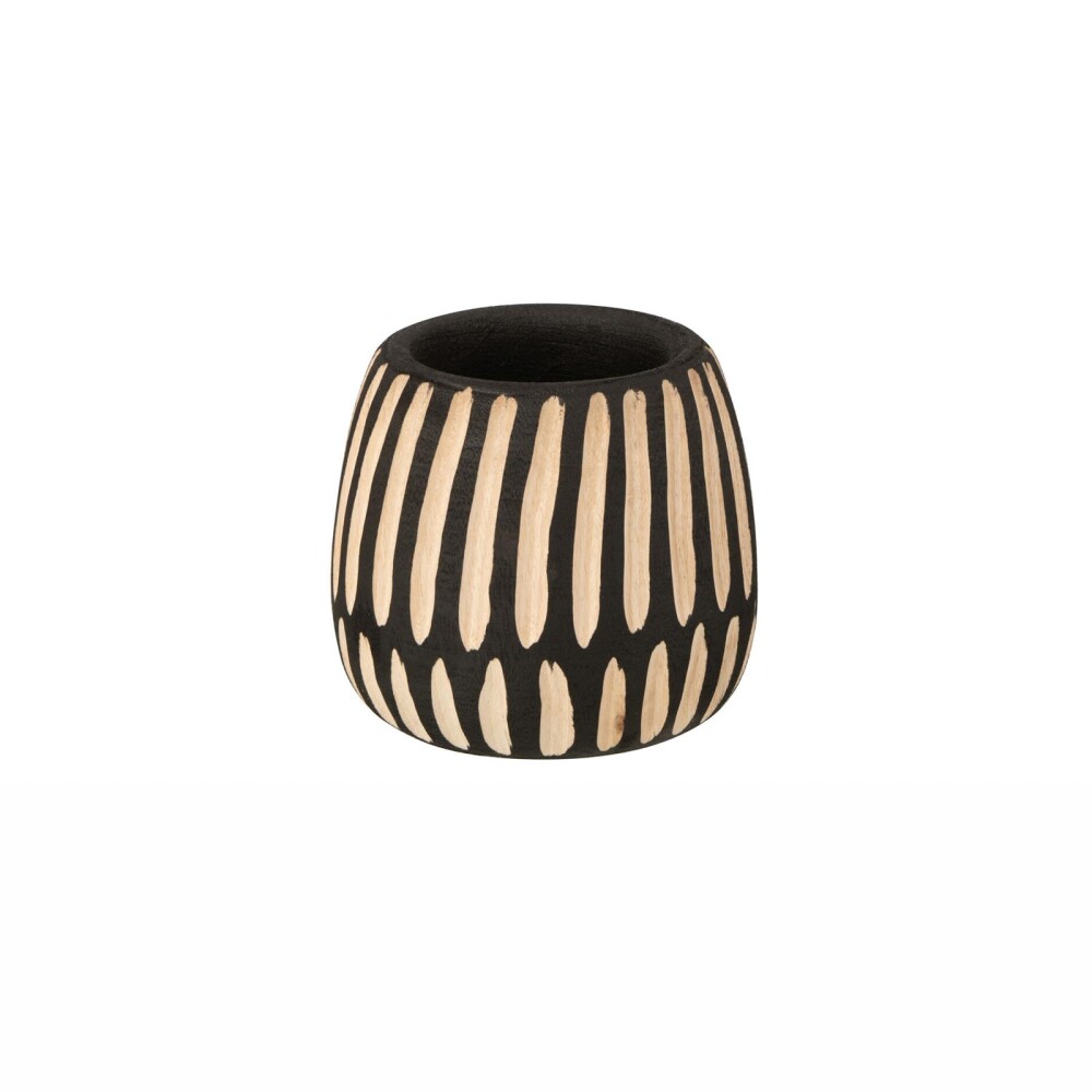 MACETA SMALL MADERA NEGRO PAULONIA