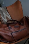 Weekender Bag Caramel Blue Zip