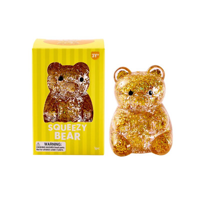 Squishy Oso Glitter Jadore Dorado
