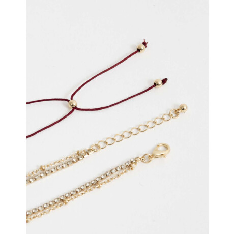 Set De Pulseras Flexibles Dorado