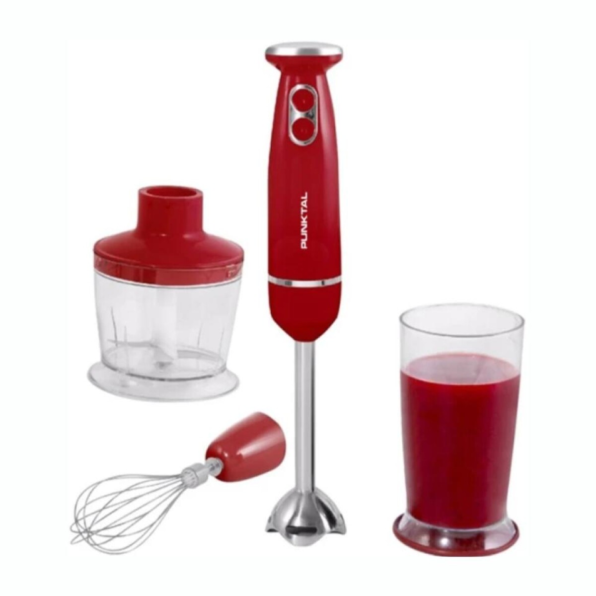 Mixer PUNKTAL PK-MA496 600W Con Picadora y Batidor 3 en 1 