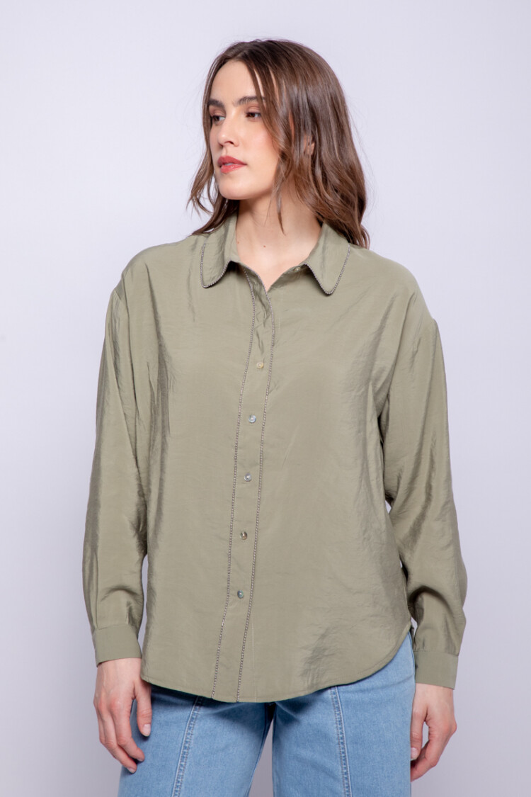 CAMISA DIAGONAL Verde Militar