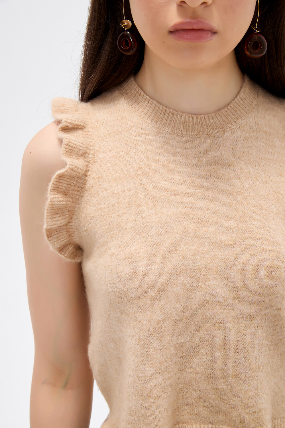 Chaleco Halyra Beige Melange