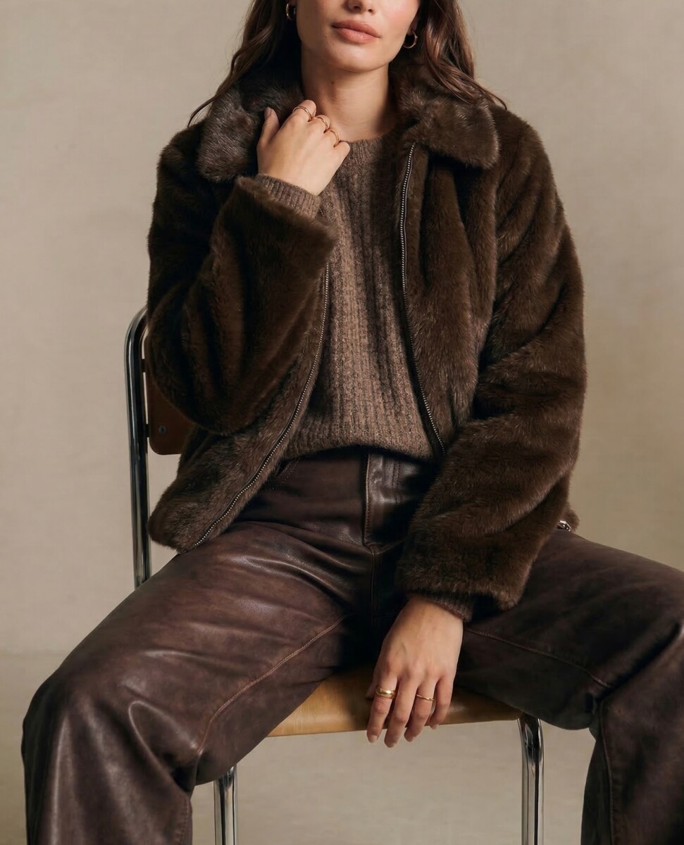 Abrigo Piel - Chocolate 