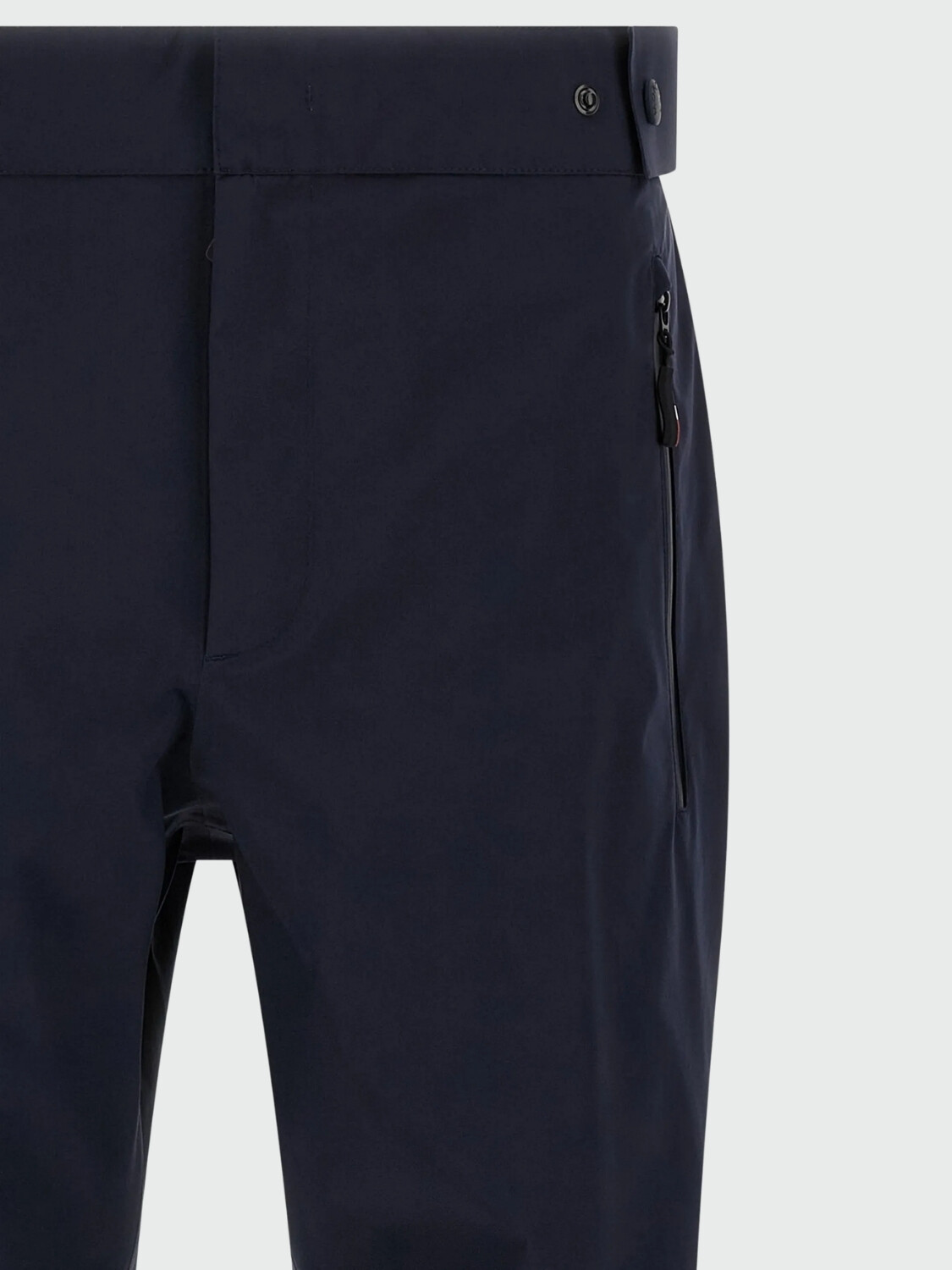 MONCLER - Pantalón con logo estampado Azul Brillante