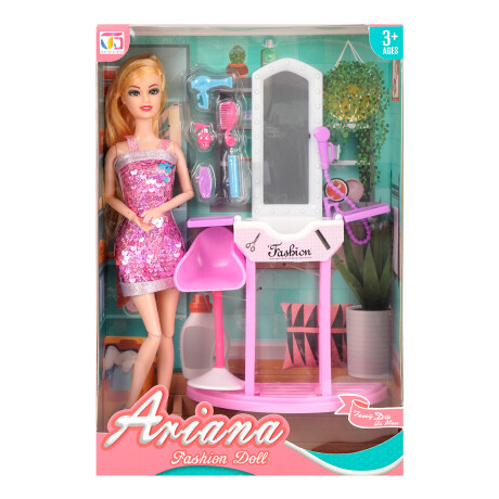Muñeca articulada con set peluqueria Muñeca articulada con set peluqueria