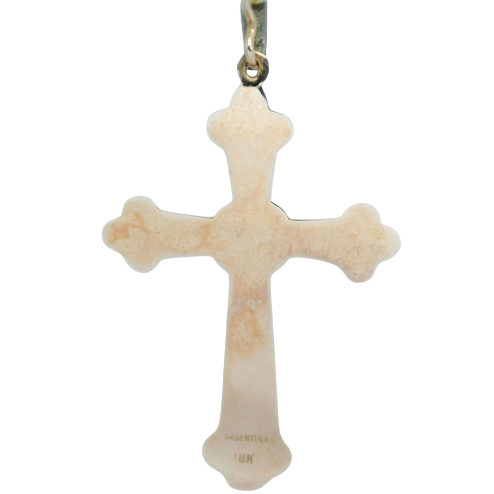 Cruz De Oro Rosado 18K Con Diamantes Cruz De Oro Rosado 18K Con Diamantes